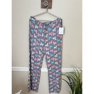 NWT Tabitha Webb Womens Size Large Gray Pajama Lounge Pants Sleepwear Dogs